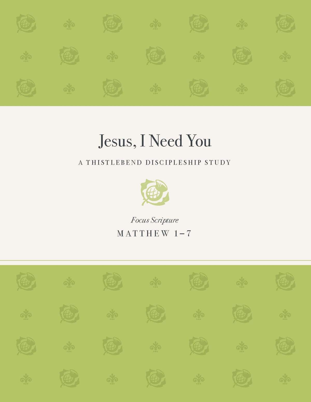 Jesus, I Need You book cover